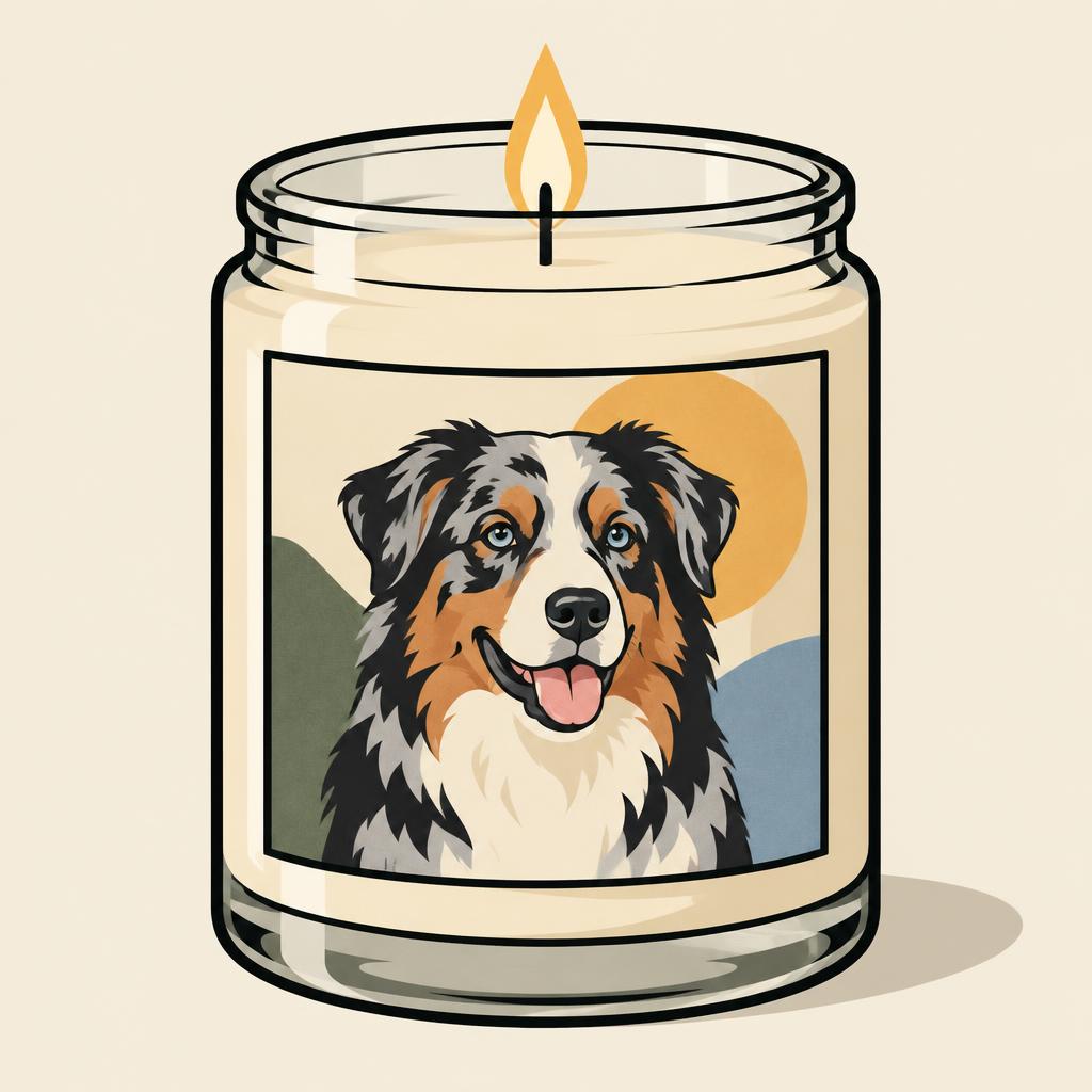 "Life is Better with an Aussie" Candle — gift idea for a Australian Shepherd