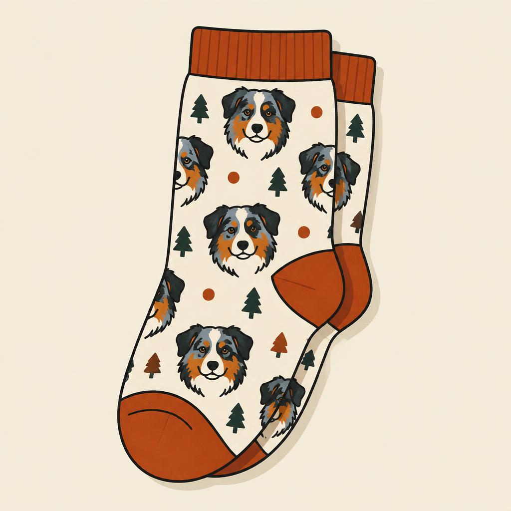 InnoBeta Aussie Dog Mom/Dad Socks — gift idea for a Australian Shepherd