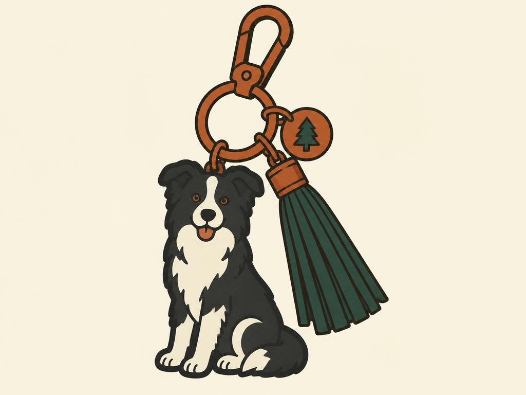Border Collie Fashion Bag Charm — gift idea for a Border Collie