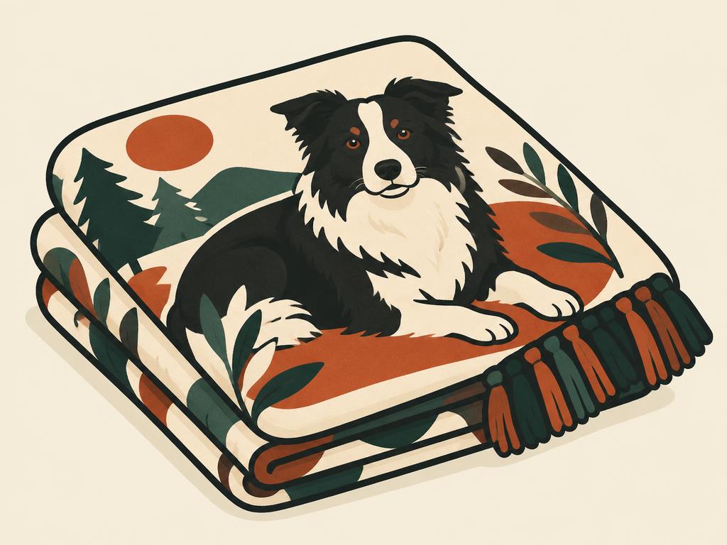 Border Collie Lovers Throw Blanket, 50"x60" — gift idea for a Border Collie