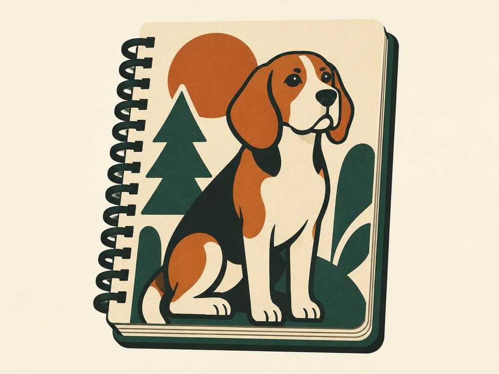 Beagle Spiral Notebook / Journal — gift idea for a Beagle