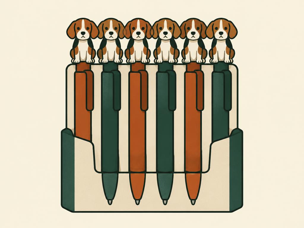 Cute Beagle Ballpoint Pens, 6-Pack — gift idea for a Beagle