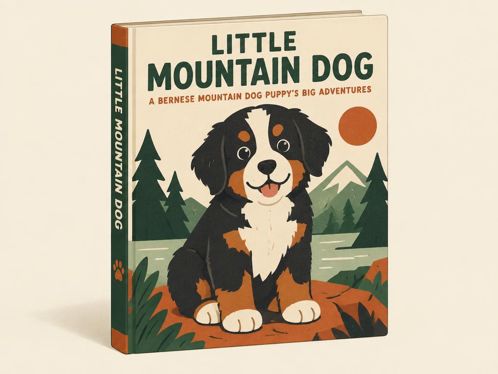 "Berner Bane Finds His Family" Illustrated Children's Book — gift idea for a Bernese Mountain Dog