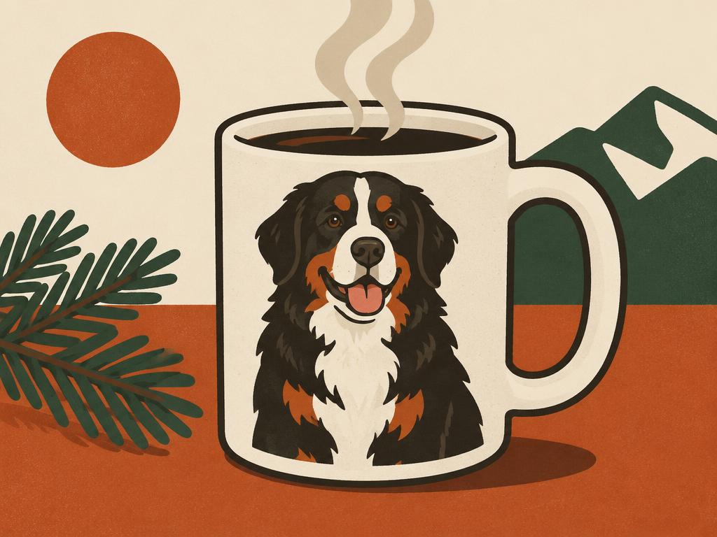 "A Wise Woman Once Said" Tricolor Berner Mug — gift idea for a Bernese Mountain Dog