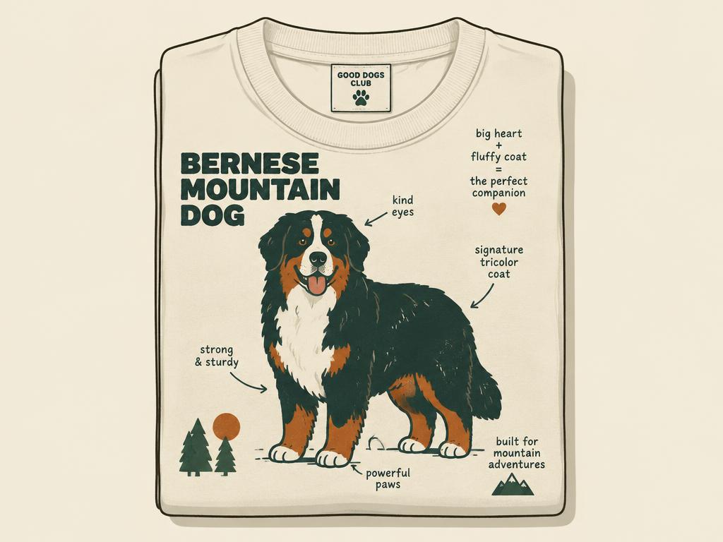 "Funny Anatomy of a Bernese Mountain Dog" T-Shirt — gift idea for a Bernese Mountain Dog