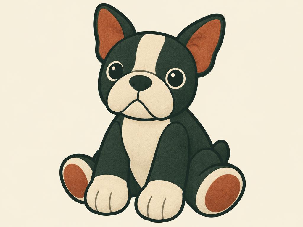 TigerHart "Baxter" the Boston Terrier Plush, 12" — gift idea for a Boston Terrier
