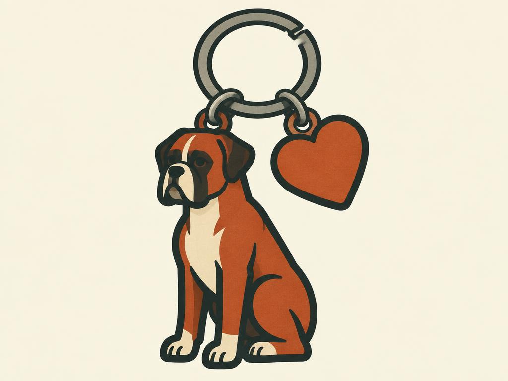 Kivosliviz "Best Boxer Mom Ever" Keychain — gift idea for a Boxer