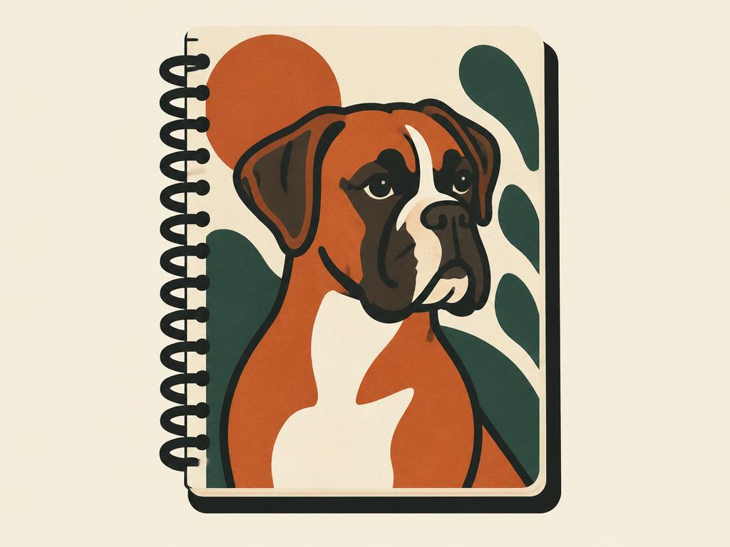 Boxer Dog Spiral Notebook — gift idea for a Boxer