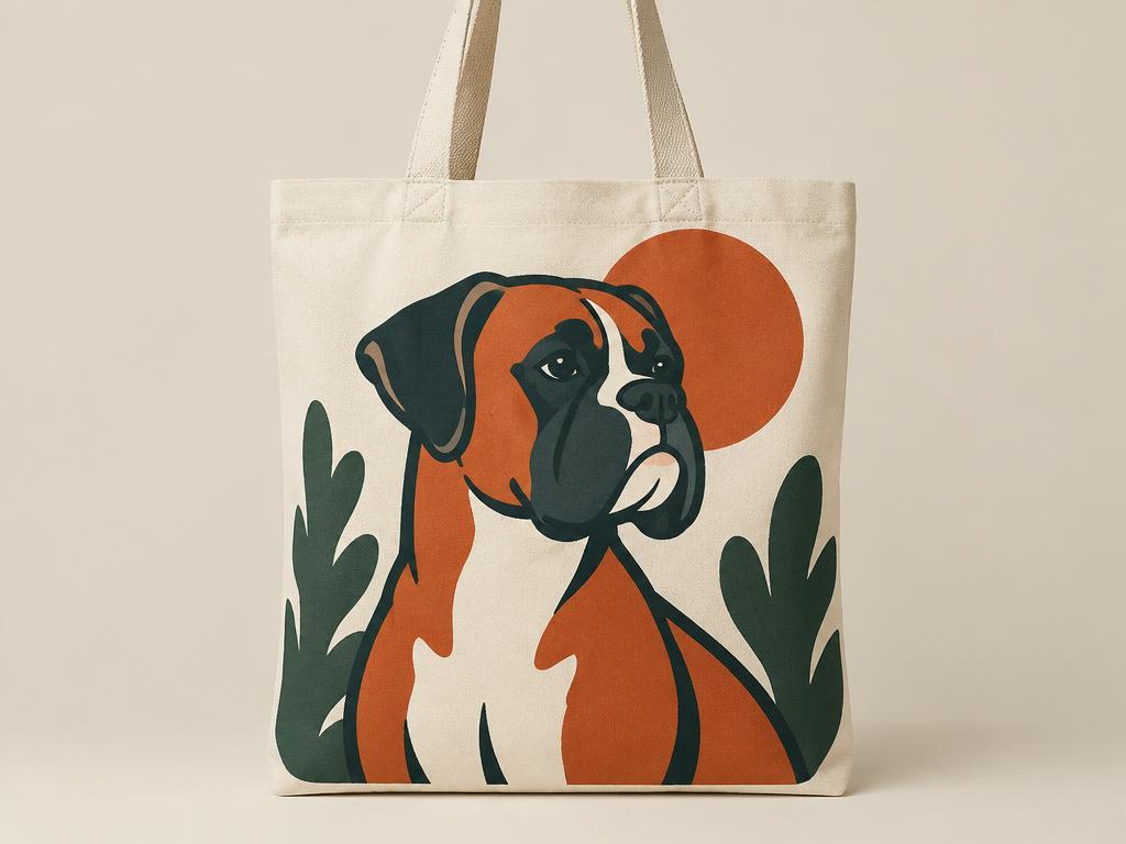 InnoBeta Boxer Dog Canvas Tote Bag — gift idea for a Boxer