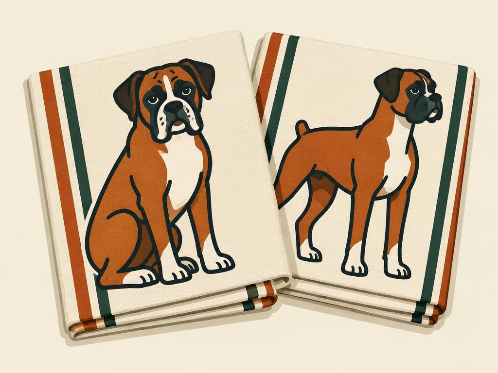 Funny Boxer Dog Kitchen Towels — gift idea for a Boxer