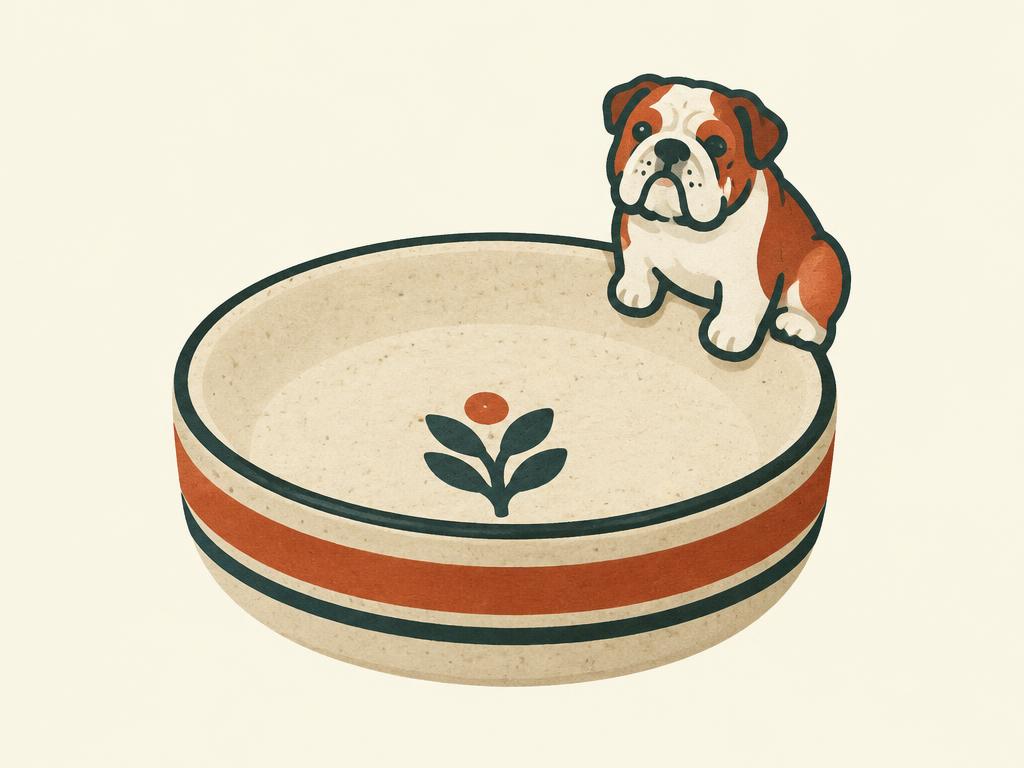 InnoBeta English Bulldog Ceramic Ring Dish, 4.75" — gift idea for a English Bulldog