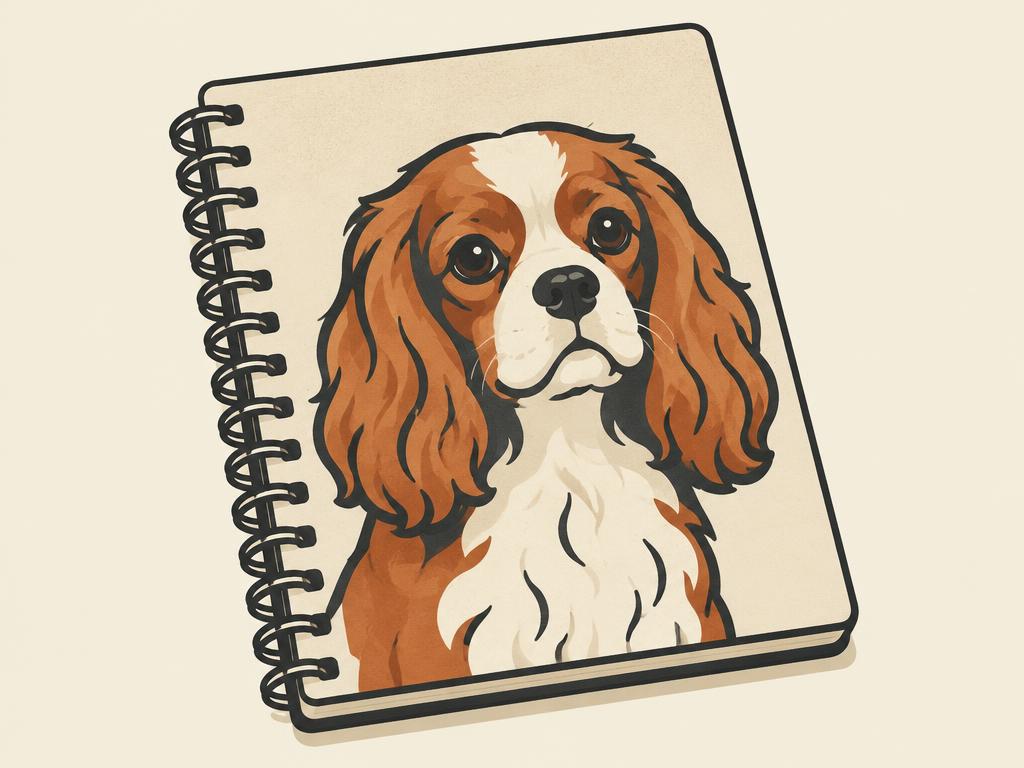 Cavalier King Charles Spaniel Spiral Notebook / Journal — gift idea for a Cavalier Spaniel