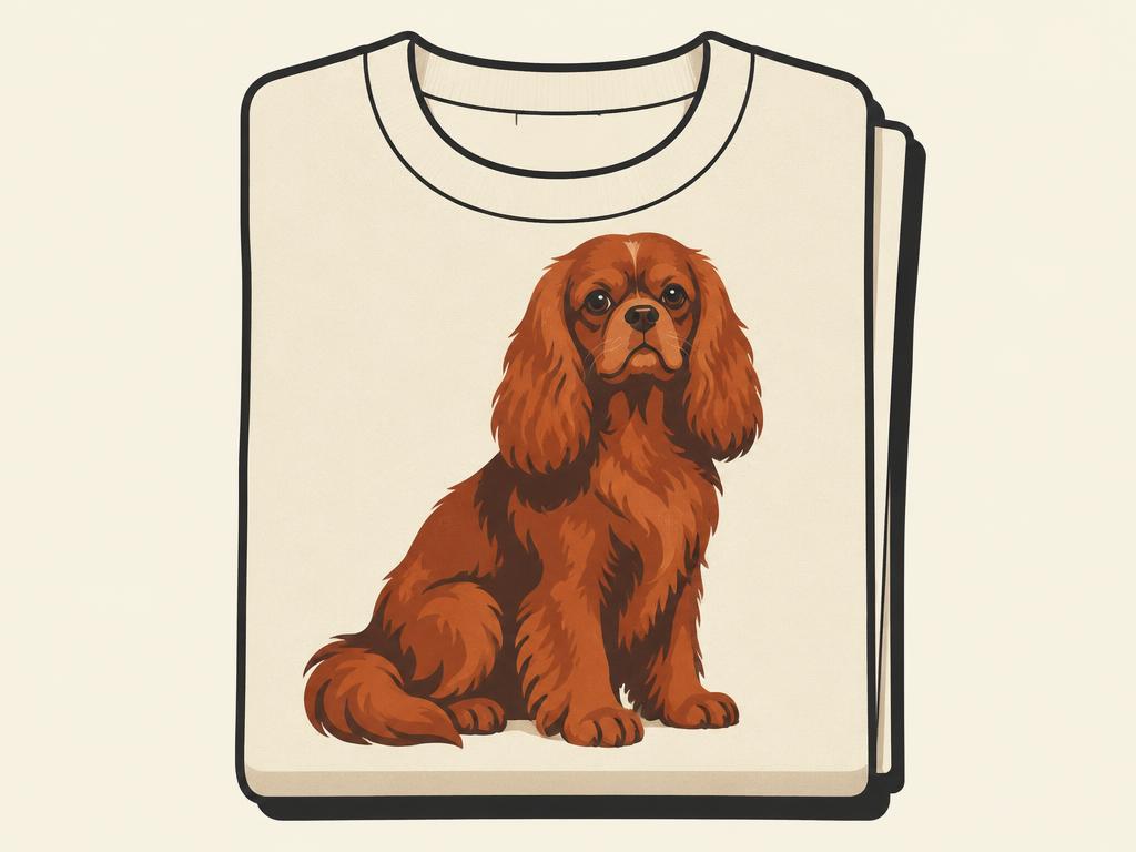 Cavalier King Charles Spaniel Ruby Dog Dad T-Shirt — gift idea for a Cavalier Spaniel