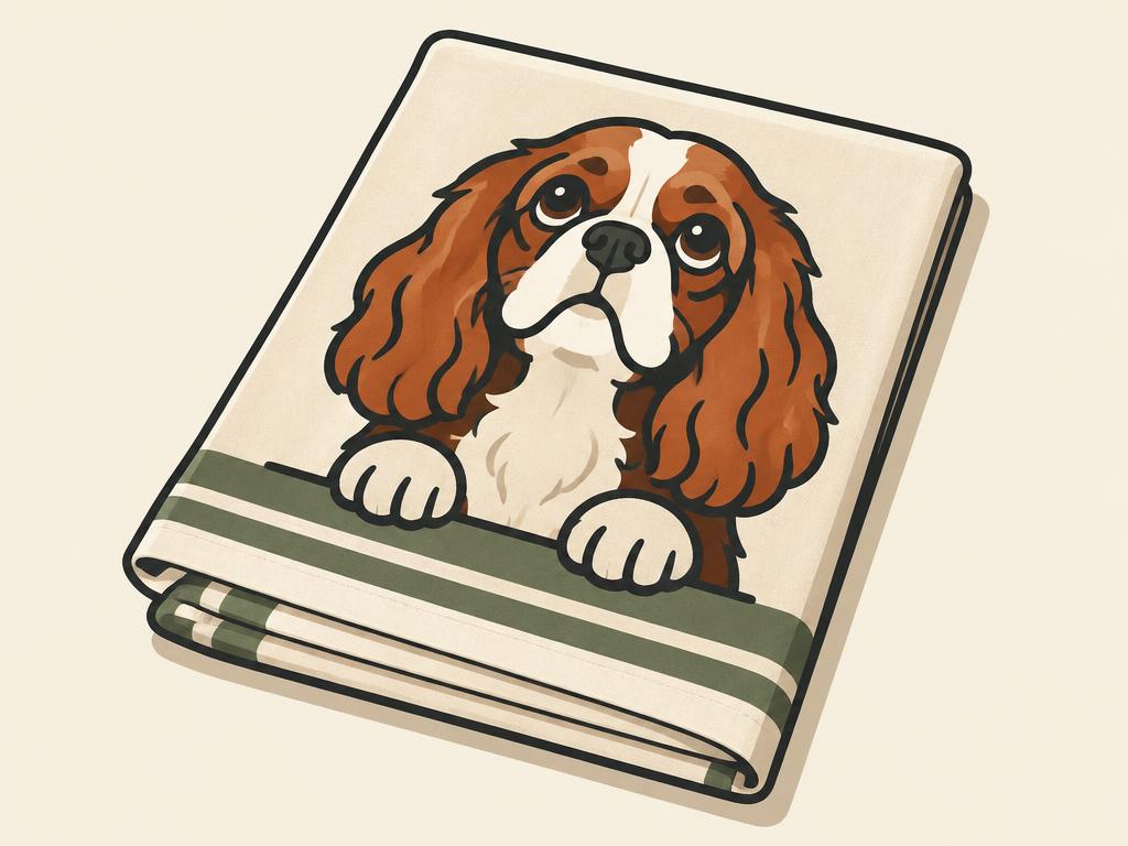 "Every Snack You Make" Cavalier King Charles Kitchen Towel — gift idea for a Cavalier Spaniel