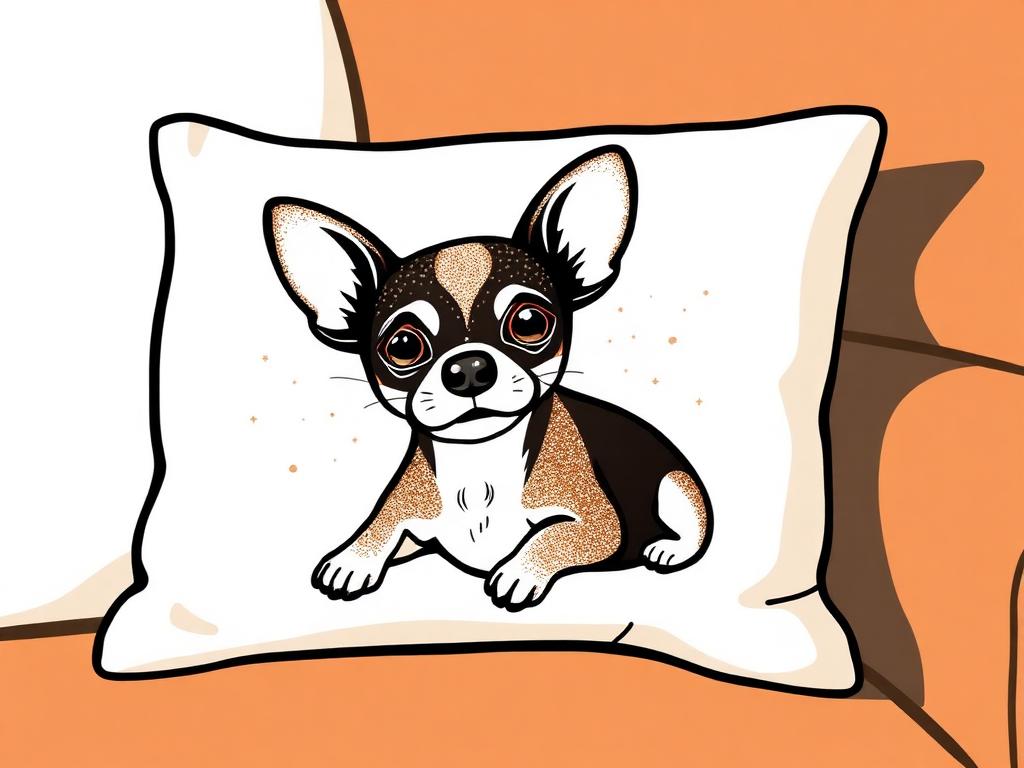 Chihuahua Glitter Throw Pillow — gift idea for a Chihuahua
