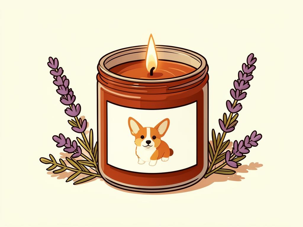 Corgi Lavender Soy Candle — gift idea for a Pembroke Welsh Corgi