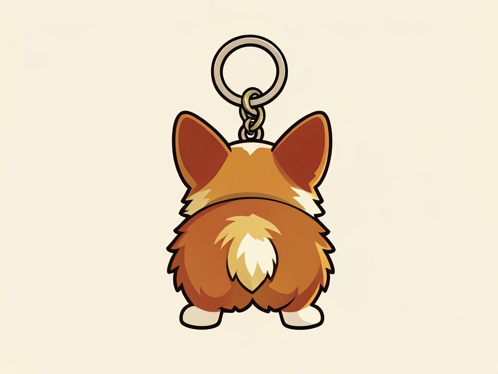 Corgi Butt Keychain — gift idea for a Pembroke Welsh Corgi