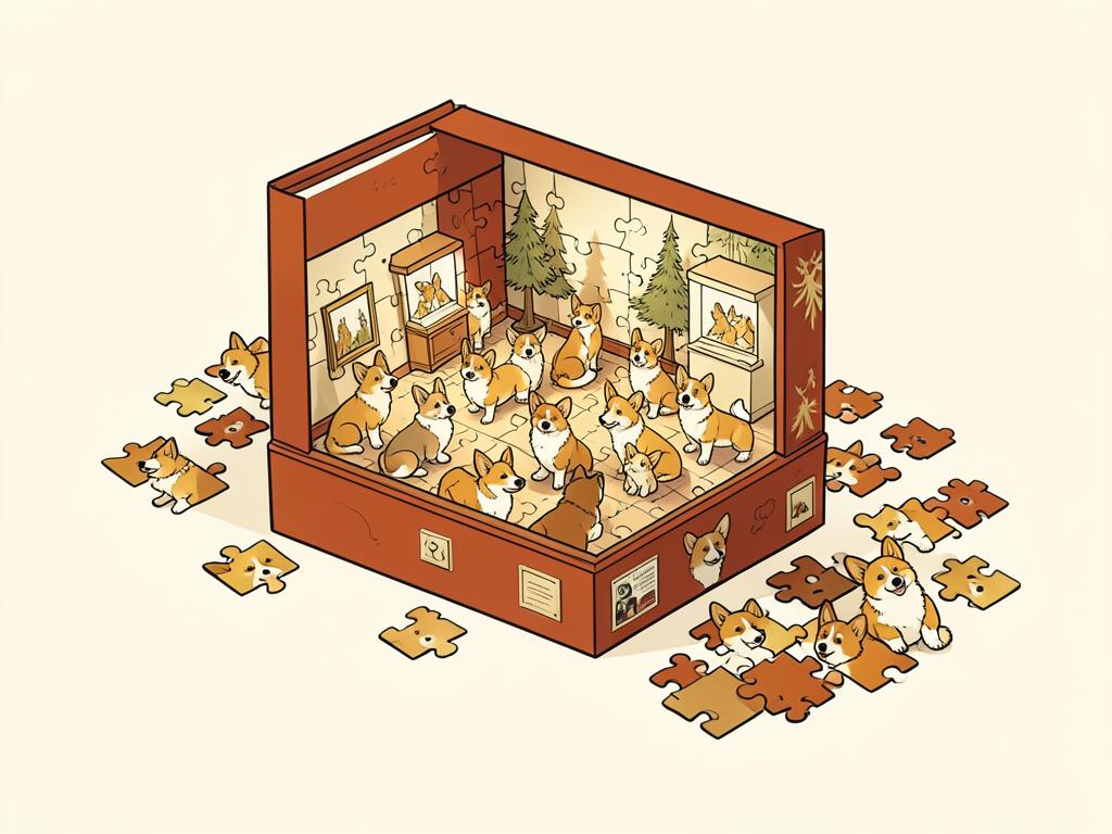 Museum of the Corgi 1000-Piece Puzzle — gift idea for a Pembroke Welsh Corgi