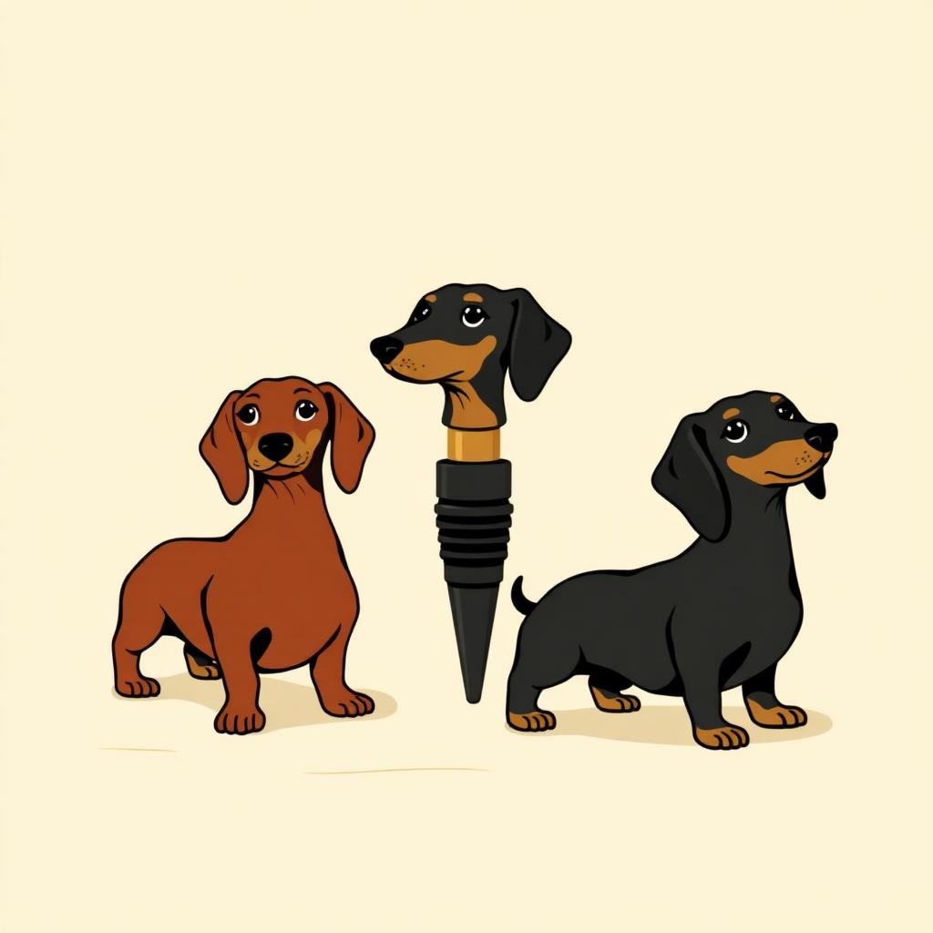 Dachshund Wine Bottle Stoppers — gift idea for a Dachshund