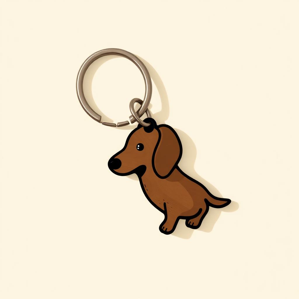 Wooden Dachshund Keychain — gift idea for a Dachshund