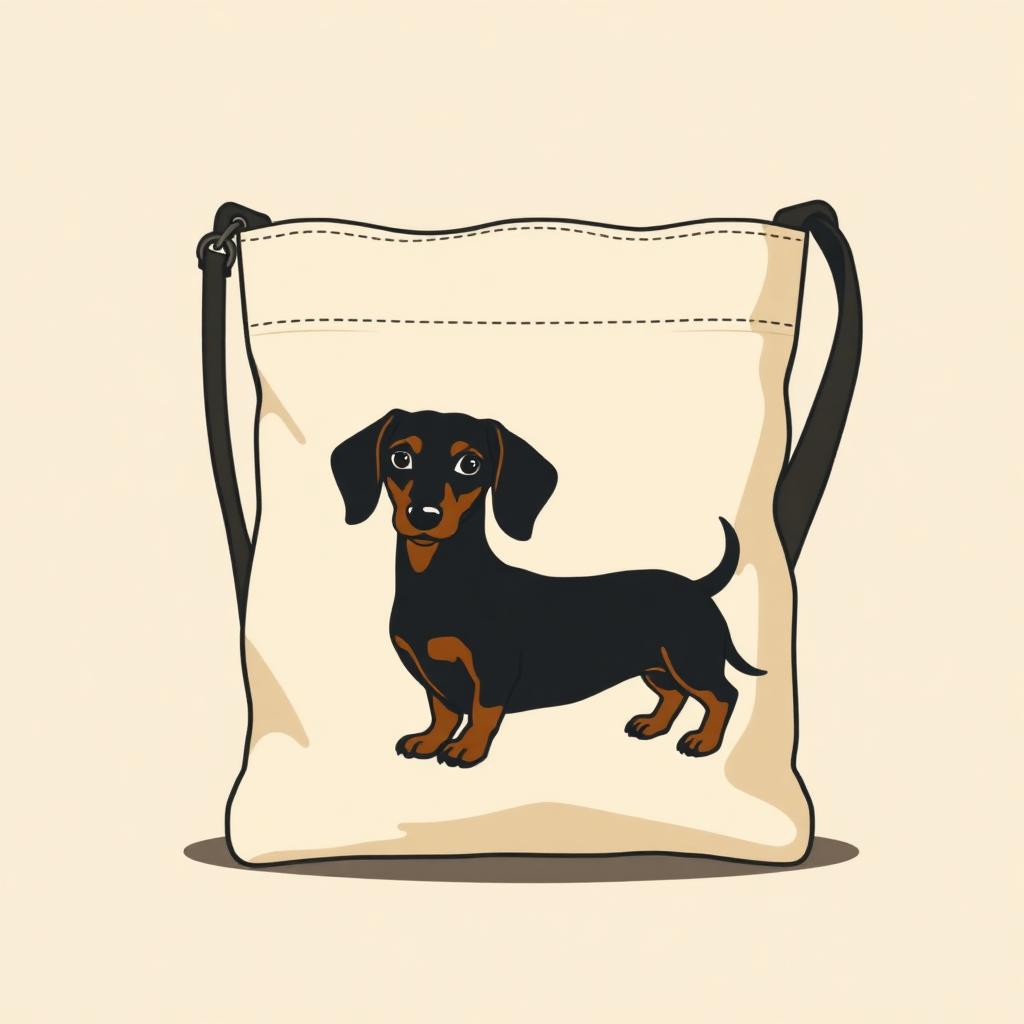 Dachshund Canvas Tote Bag — gift idea for a Dachshund