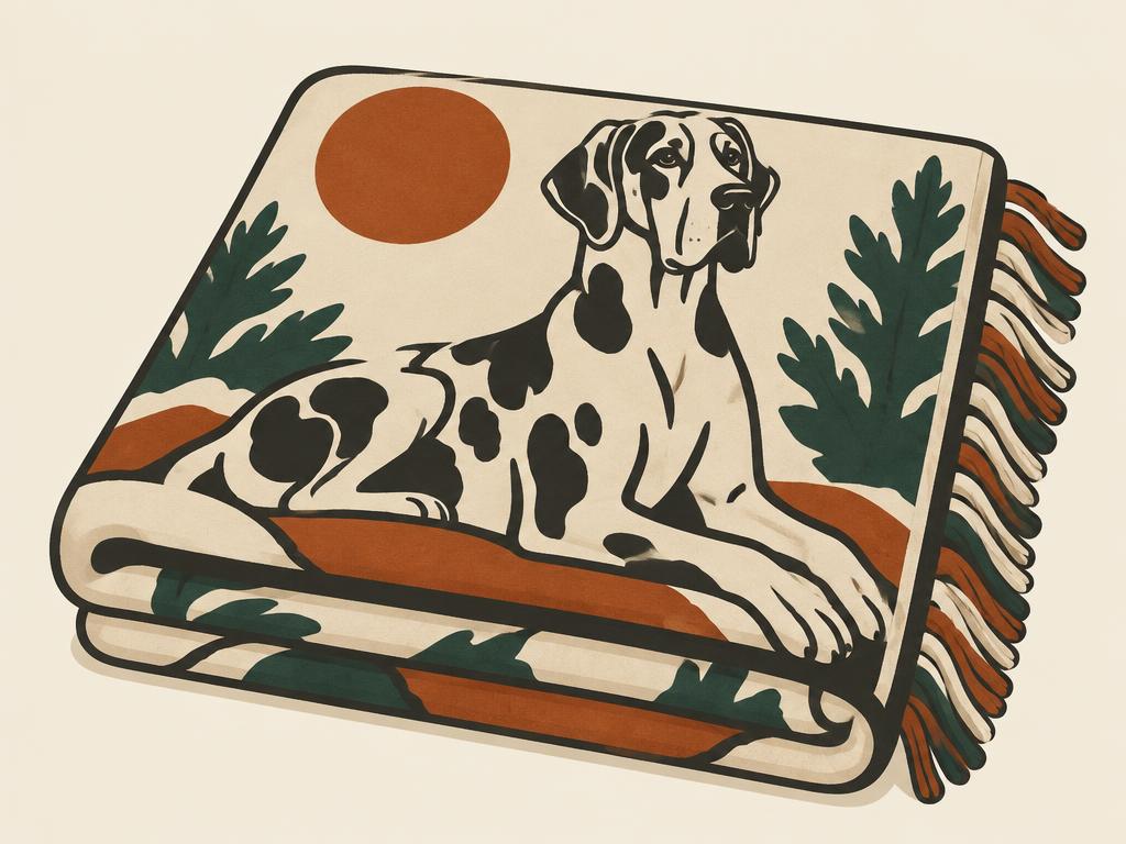 Great Dane Mom Throw Blanket, 60"x50" — gift idea for a Great Dane