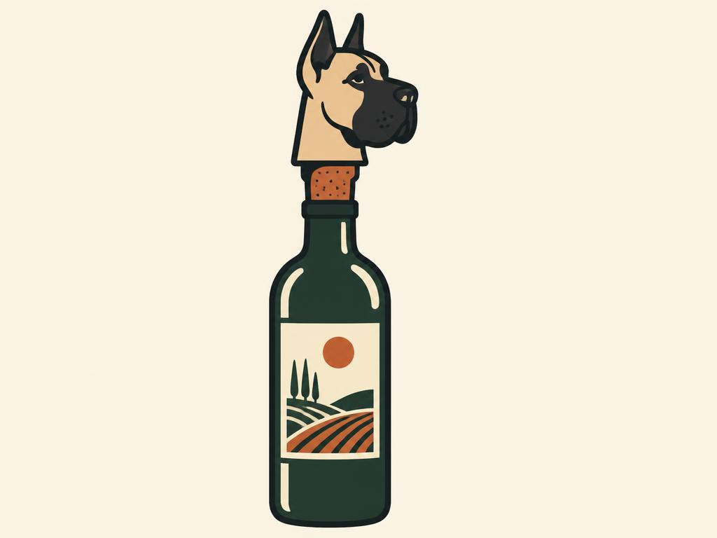 Great Dane Wine Bottle Stopper (Fawn) — gift idea for a Great Dane