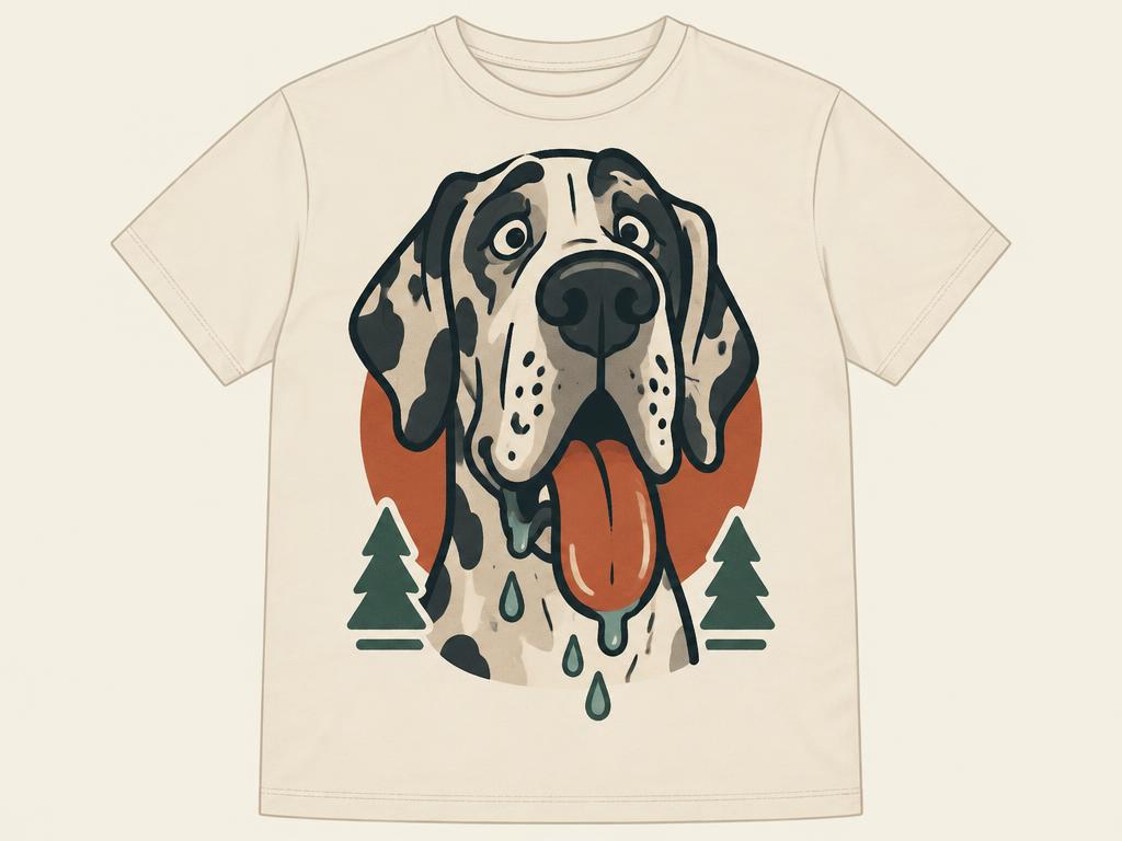 MonsterMuttz "Jowls, Paws, Drooling" Great Dane T-Shirt — gift idea for a Great Dane