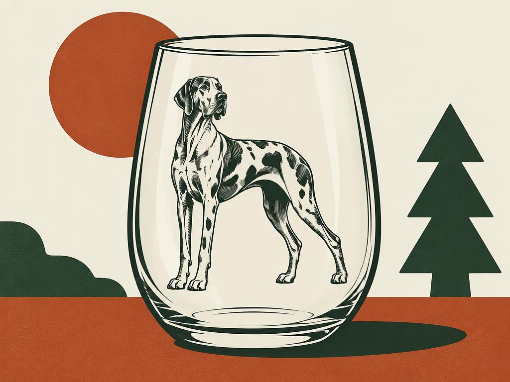 "A Wise Woman Once Said" Great Dane Engraved Stemless Wine Glass — gift idea for a Great Dane