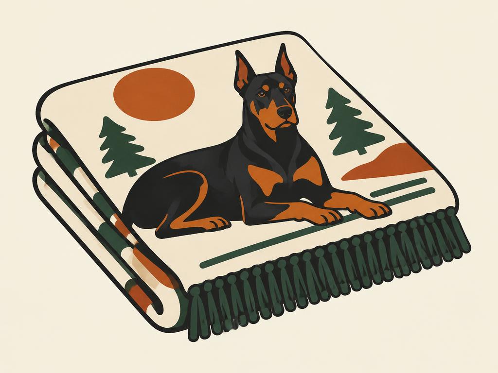 Doberman Mom Throw Blanket, 60"x50" — gift idea for a Doberman