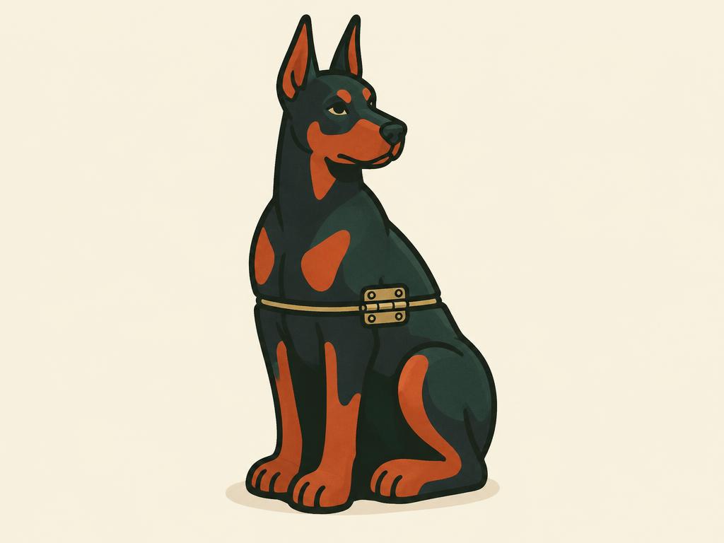 Doberman Hinged Trinket / Jewelry Box Figurine, 3.5" — gift idea for a Doberman