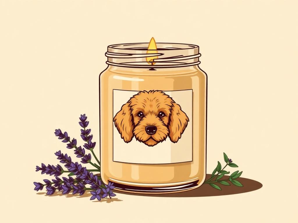 Goldendoodle Lavender & Eucalyptus Candle — gift idea for a Goldendoodle