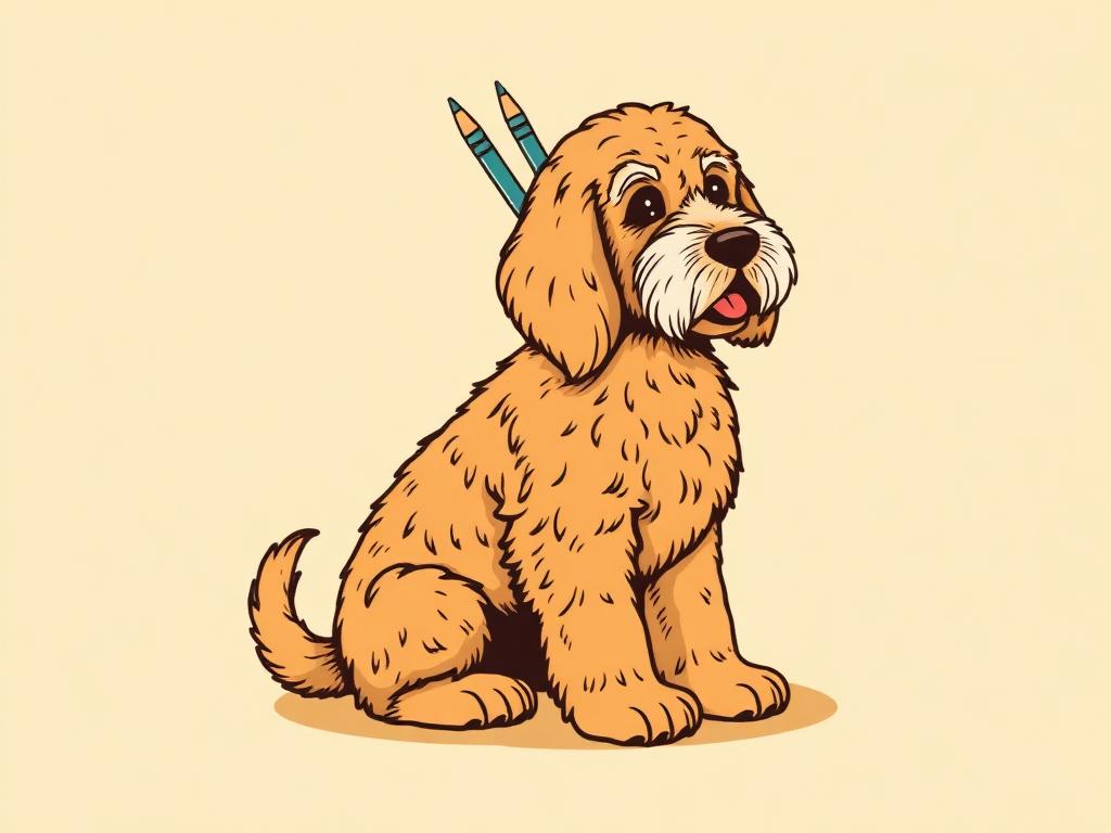 Goldendoodle Pen & Pencil Holder — gift idea for a Goldendoodle
