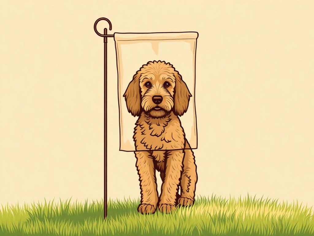 Goldendoodle Garden Flags, Set of 12 — gift idea for a Goldendoodle