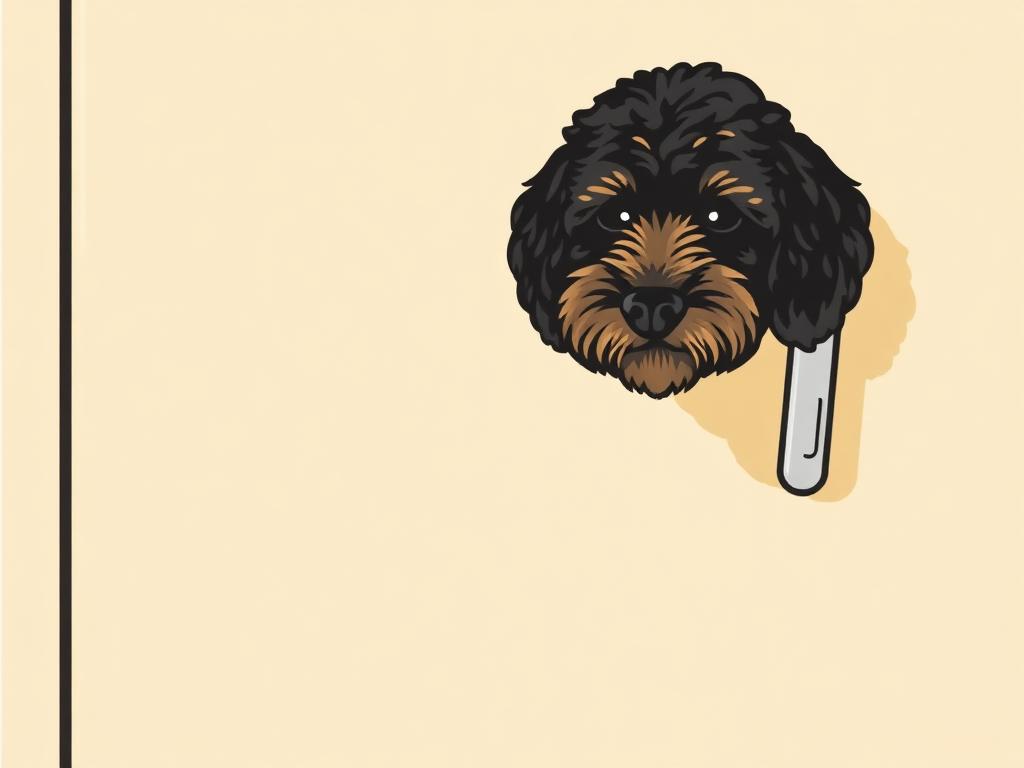 Peeking Black Goldendoodle Magnet — gift idea for a Goldendoodle