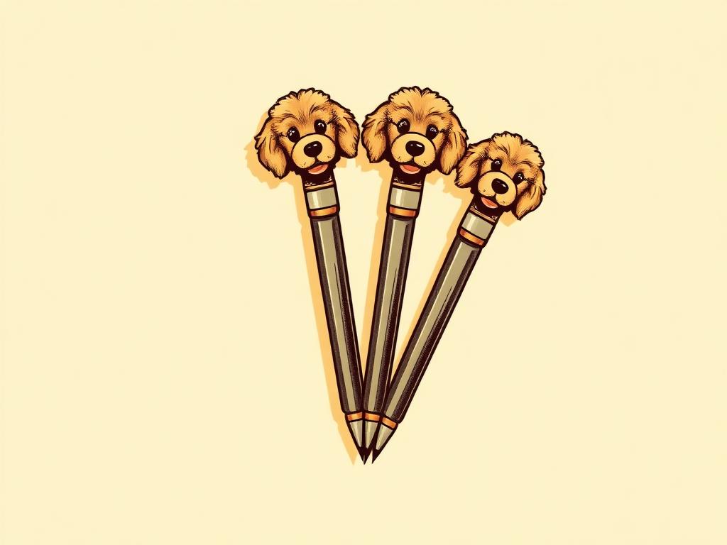 Goldendoodle Ballpoint Pen Set (4-Pack) — gift idea for a Goldendoodle