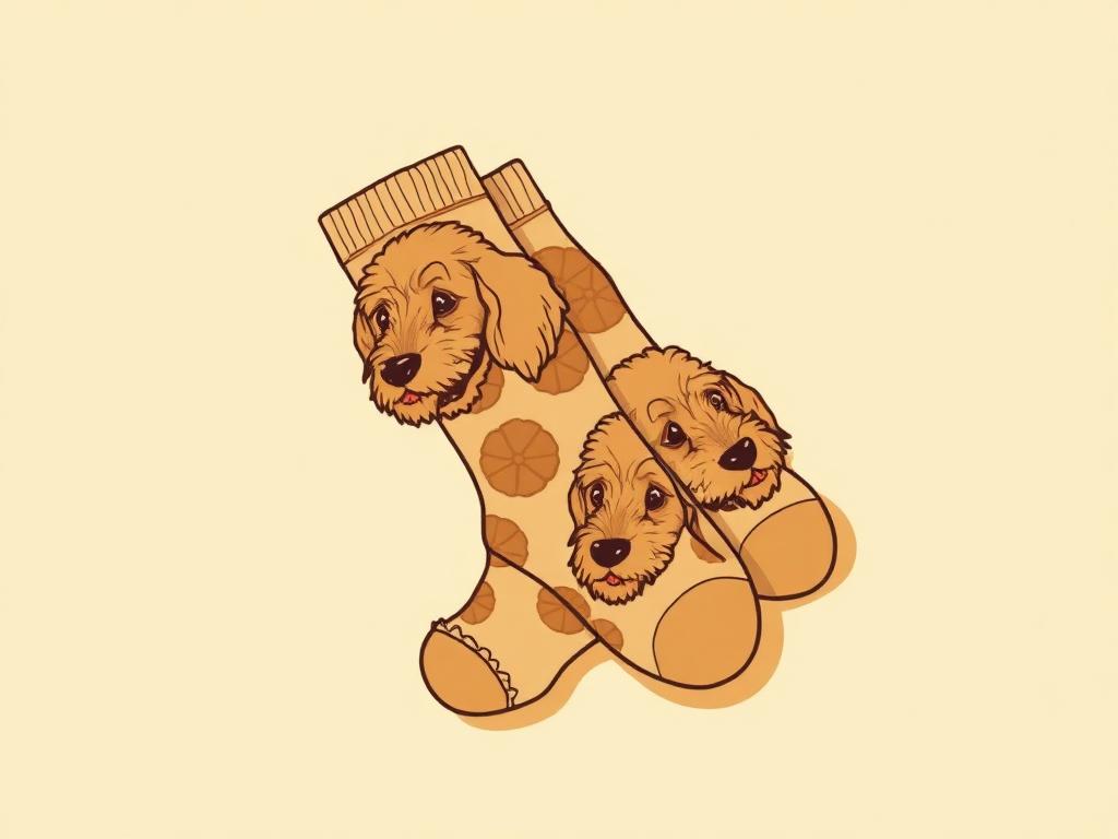 "I Love My Goldendoodle" Socks — gift idea for a Goldendoodle