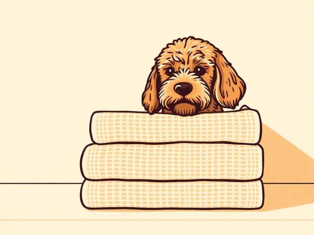 Goldendoodle Waffle Weave Kitchen Towels — gift idea for a Goldendoodle