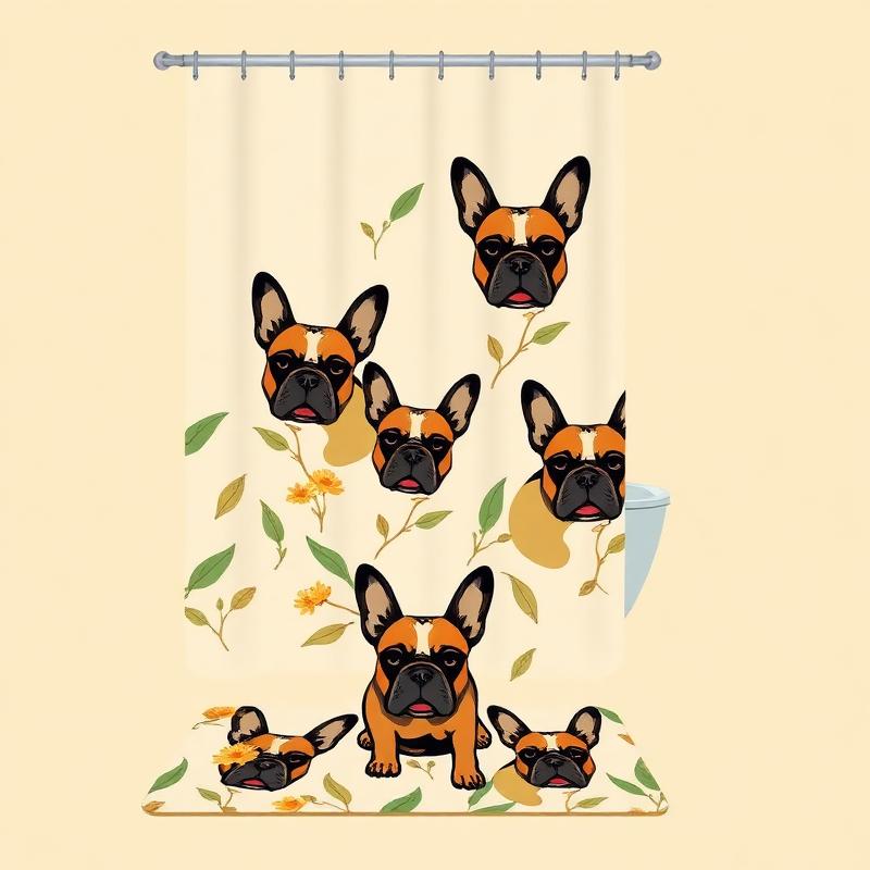 Frenchie Bathroom Decor Set — gift idea for a French Bulldog