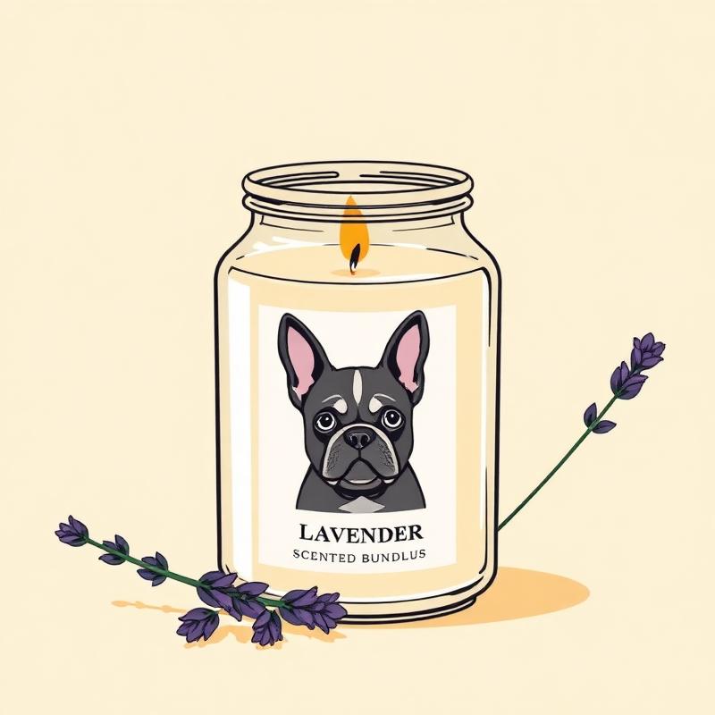 French Bulldog Lavender Candle — gift idea for a French Bulldog