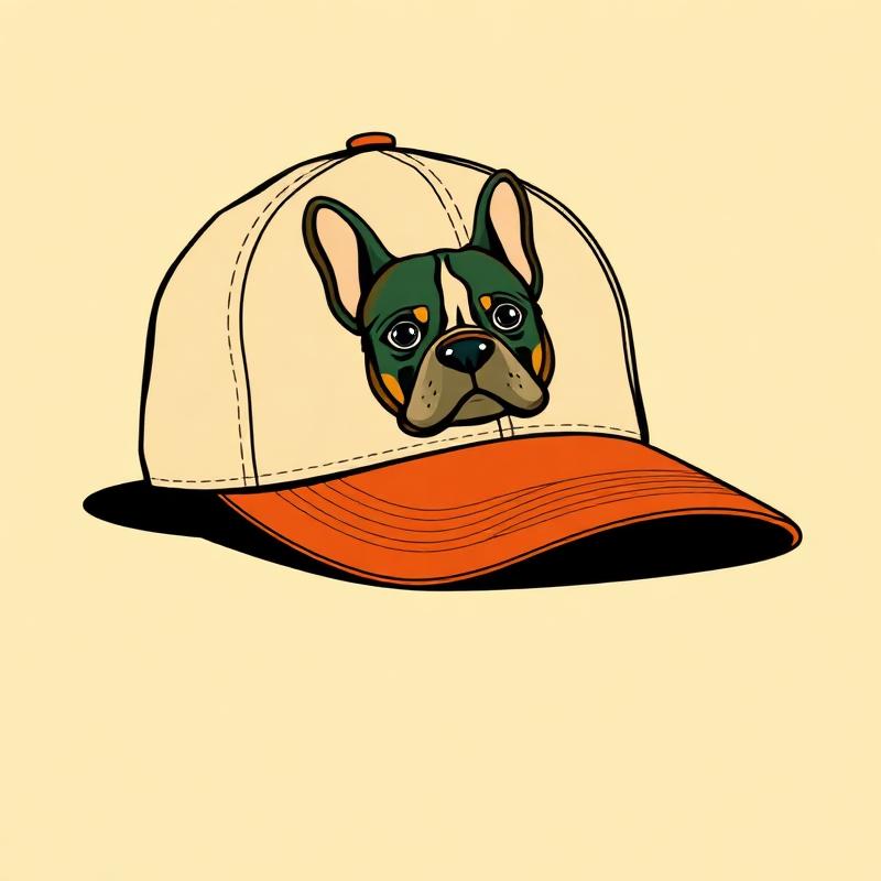 Embroidered Frenchie Baseball Cap — gift idea for a French Bulldog