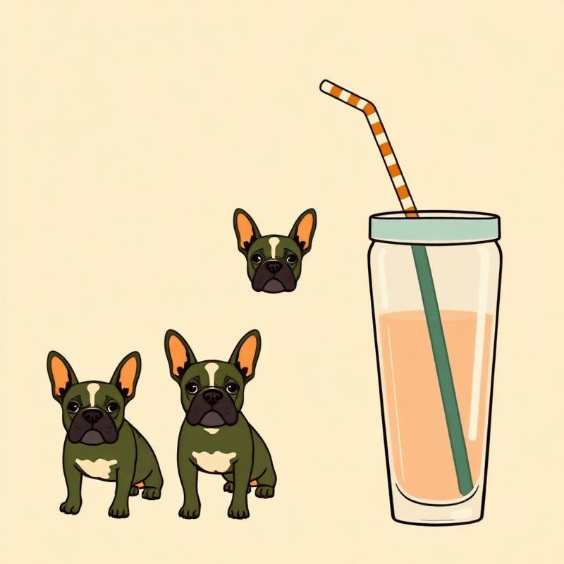 French Bulldog Straw Toppers — gift idea for a French Bulldog