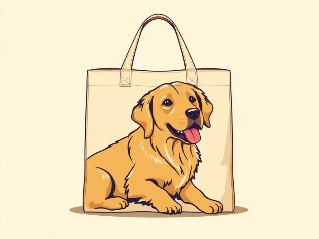 Golden Retriever Reusable Tote — gift idea for a Golden Retriever