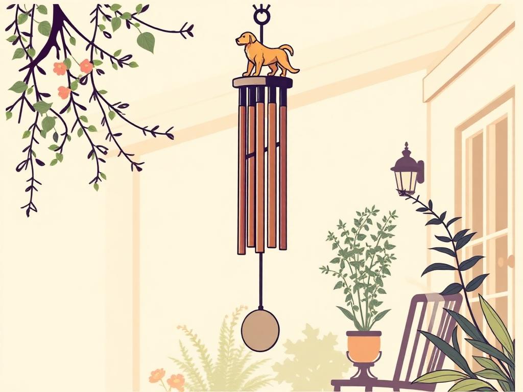 Golden Retriever Wind Chimes — gift idea for a Golden Retriever