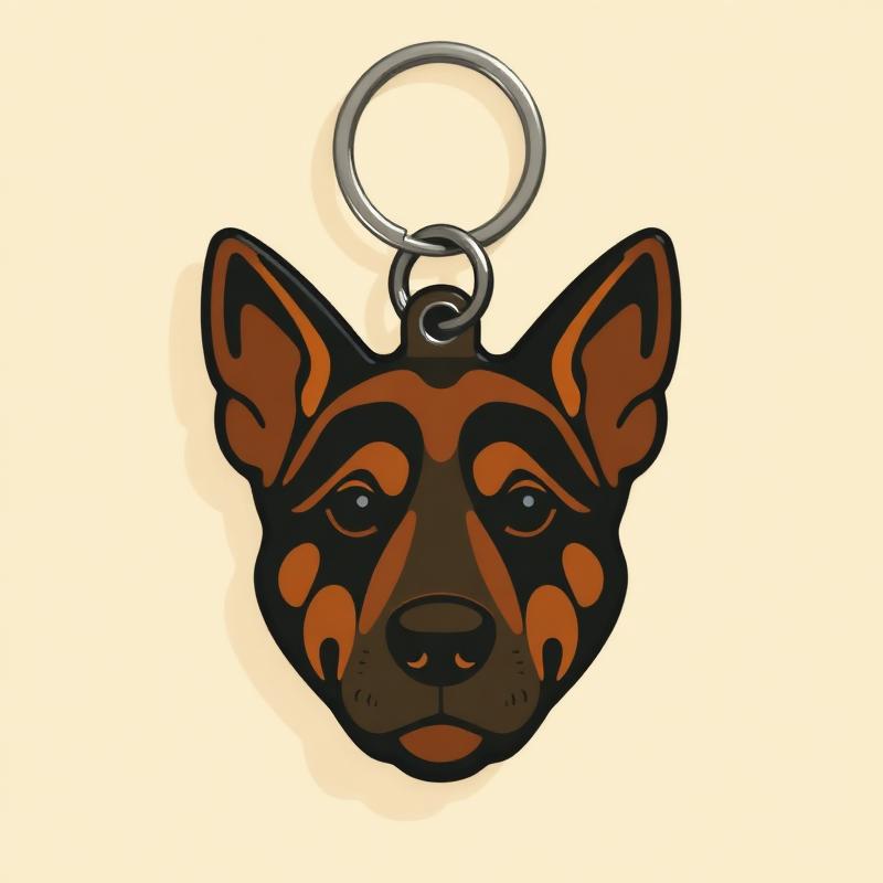 German Shepherd Enamel Keychain — gift idea for a German Shepherd