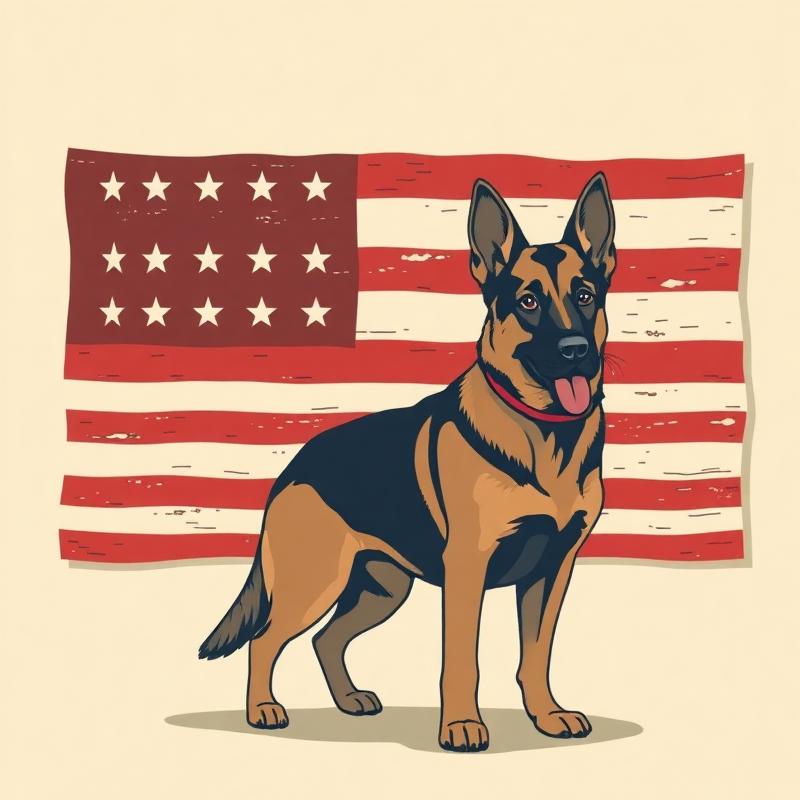 Patriotic German Shepherd Decor — gift idea for a German Shepherd