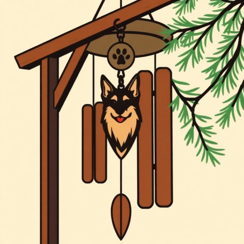 German Shepherd Memorial Wind Chimes — gift idea for a German Shepherd