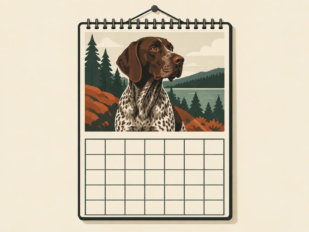 German Shorthaired Pointer 2027 Monthly Wall Calendar — gift idea for a German Shorthair