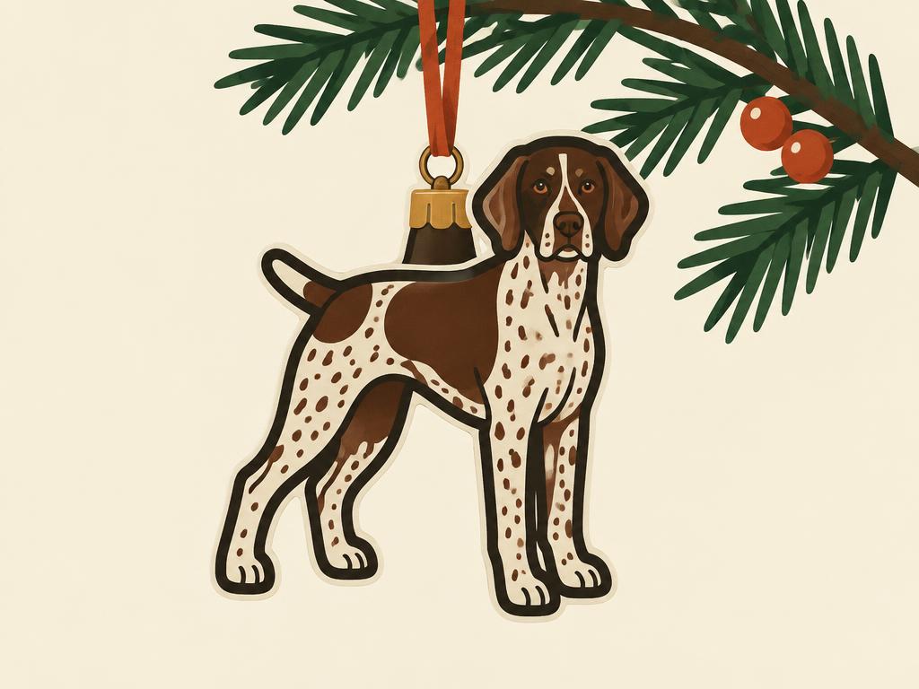 Kurt Adler German Shorthaired Pointer Resin Christmas Ornament — gift idea for a German Shorthair