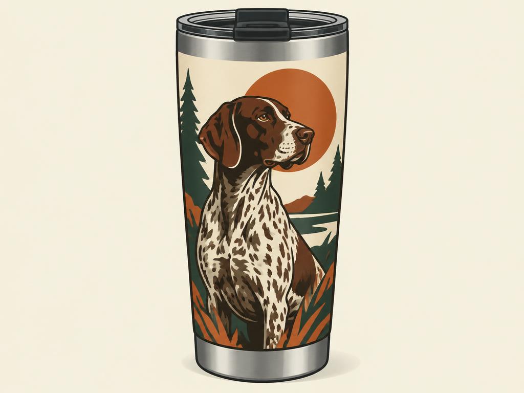 German Shorthaired Pointer Insulated Travel Tumbler — gift idea for a German Shorthair